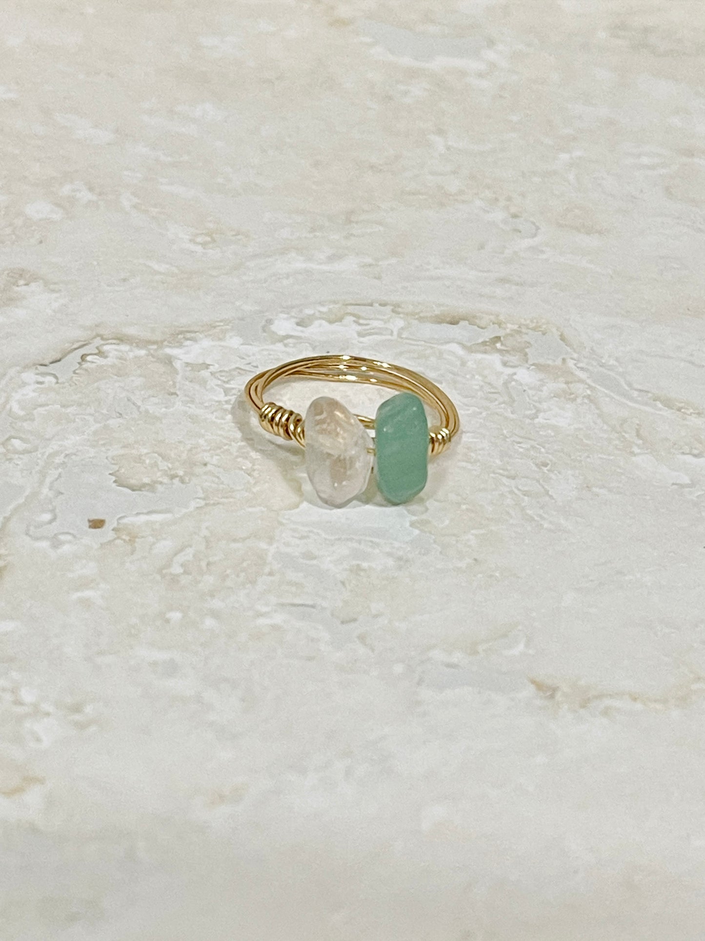 Natural Chip Stone Rings