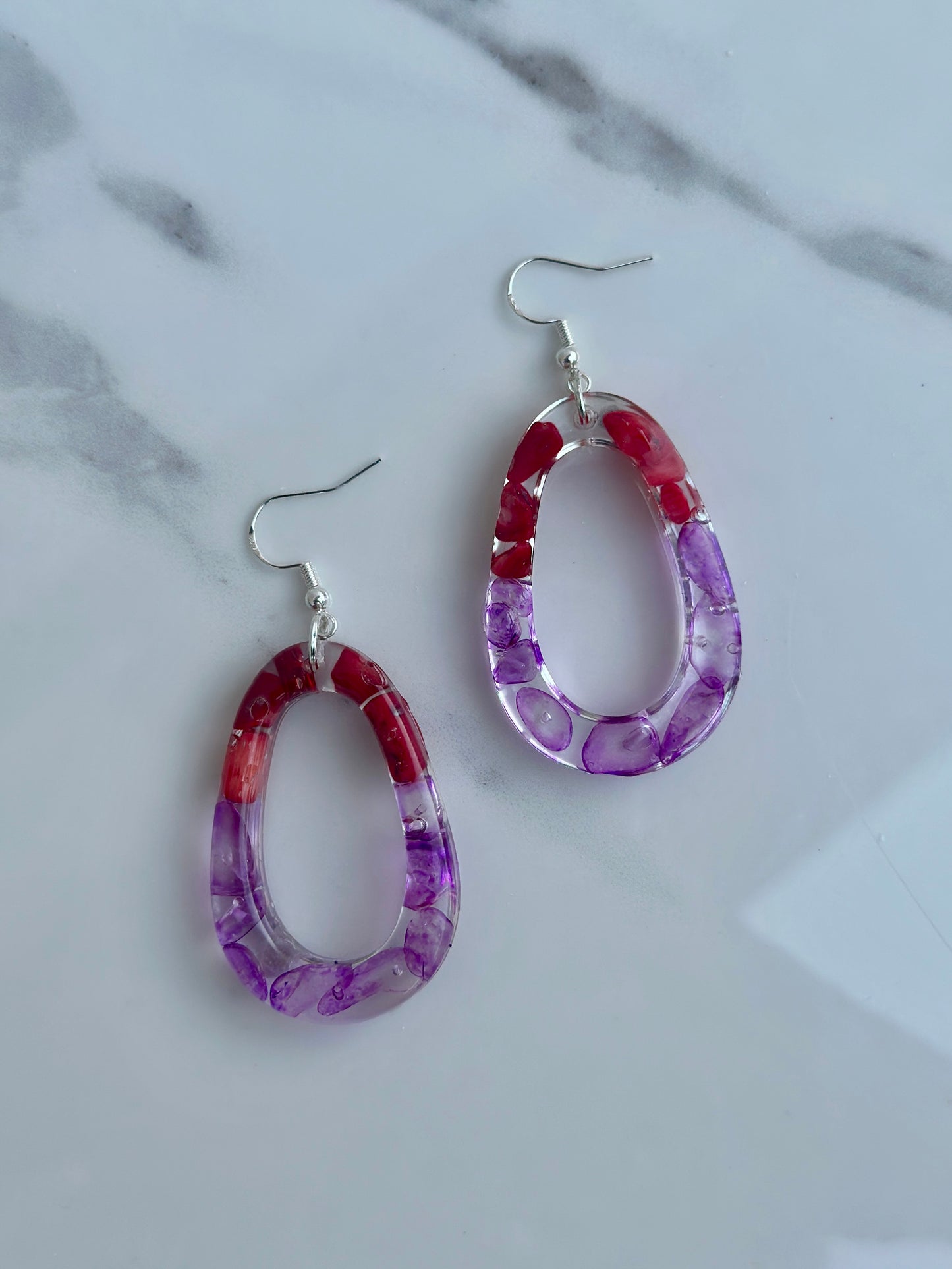 Natural Chip Stone - Dangle Earring