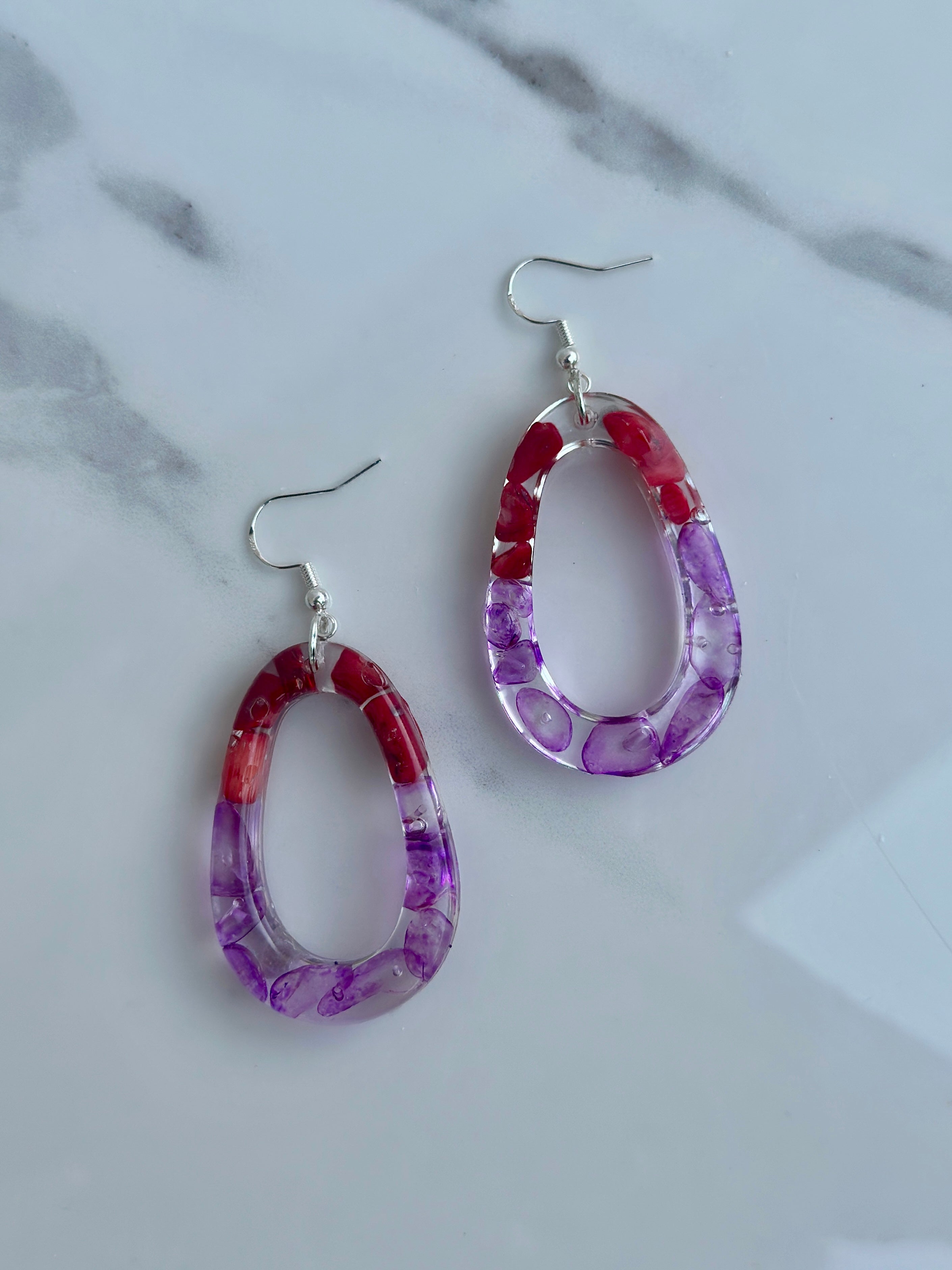 Natural Chip Stone - Dangle Earring