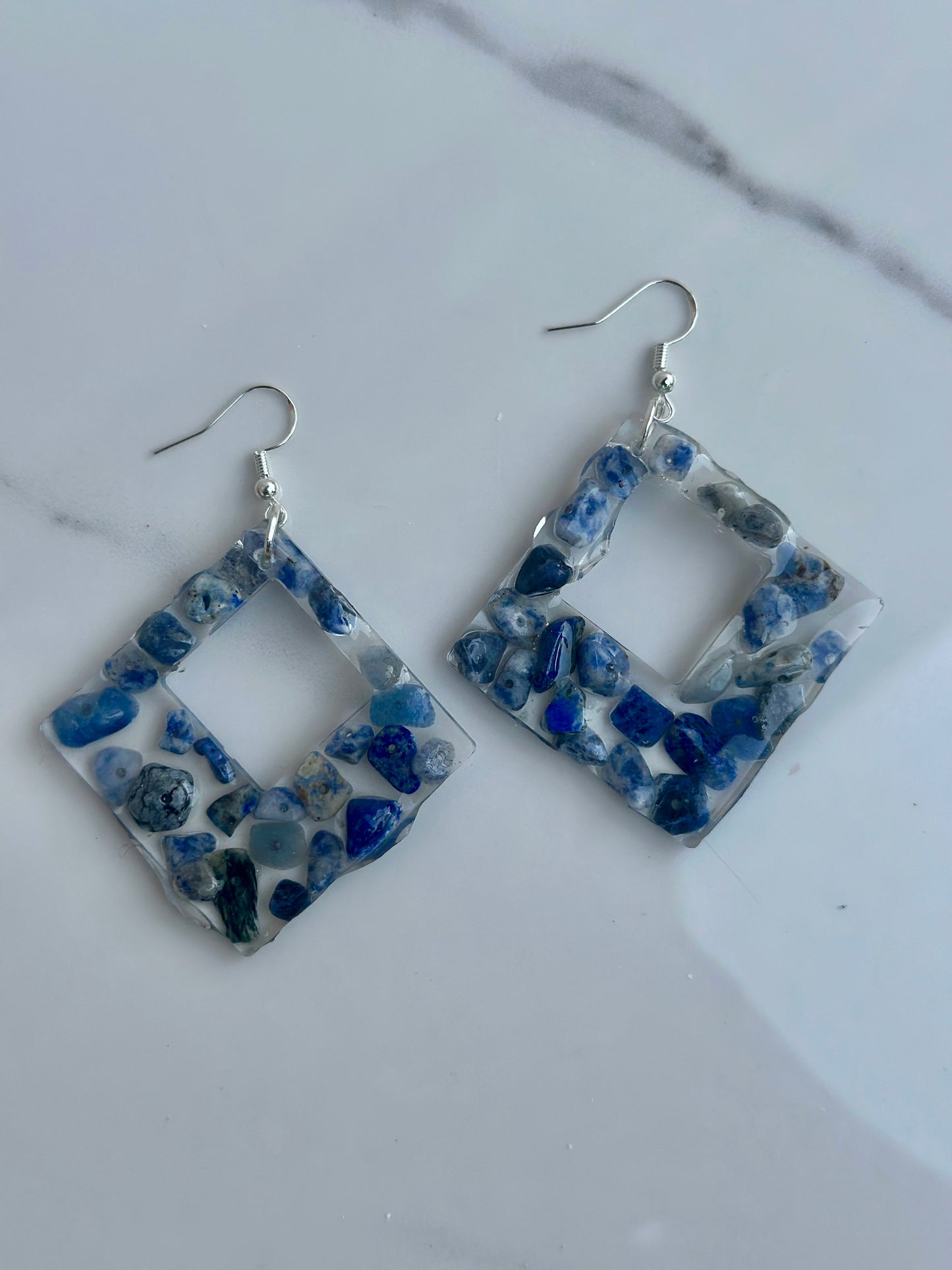 Natural Chip Stone - Dangle Earring