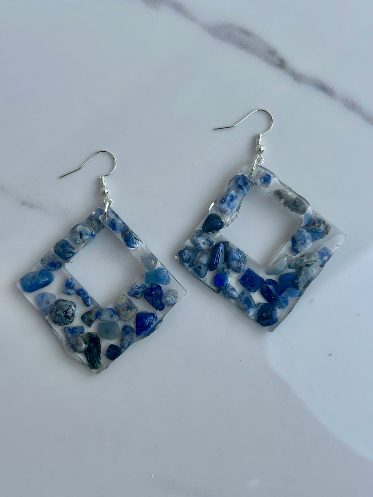 Natural Chip Stone - Dangle Earring
