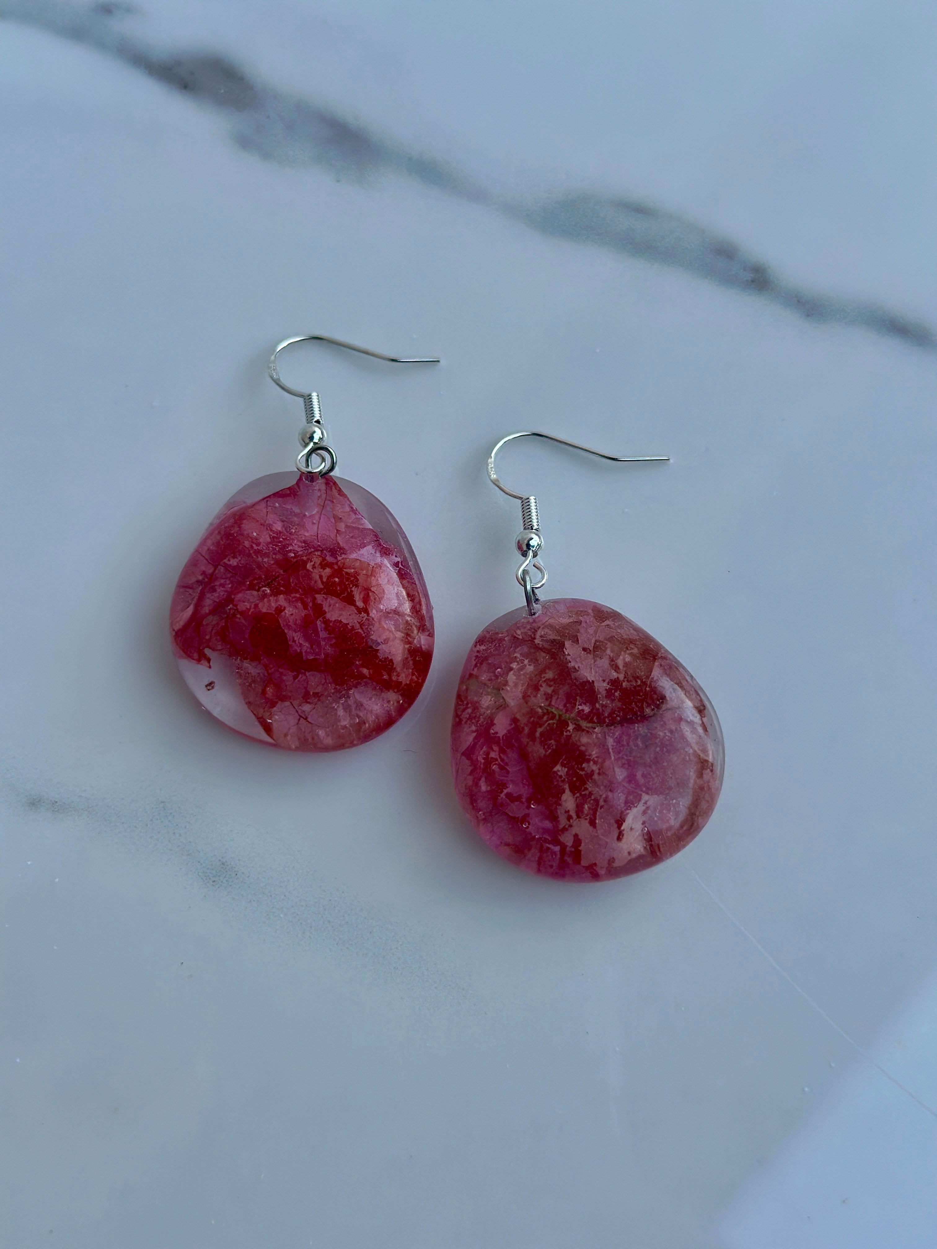 Bougainvillea-Inspired Drop Earrings