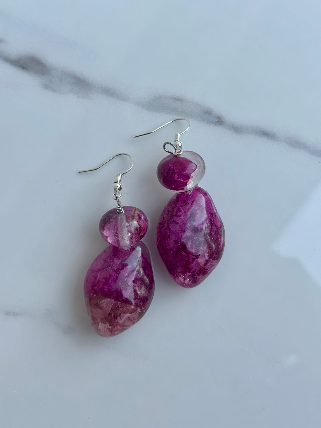 Bougainvillea-Inspired Drop Earrings