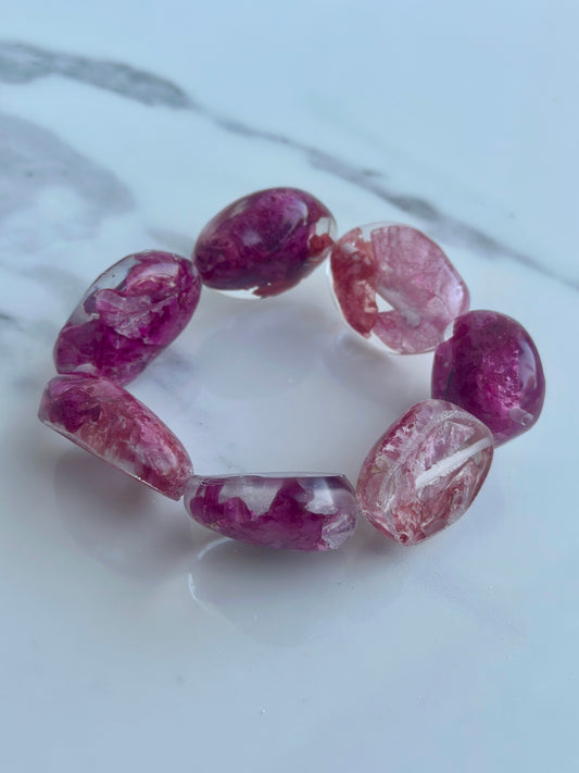 Bougainvillea Chunky Stone Bracelet