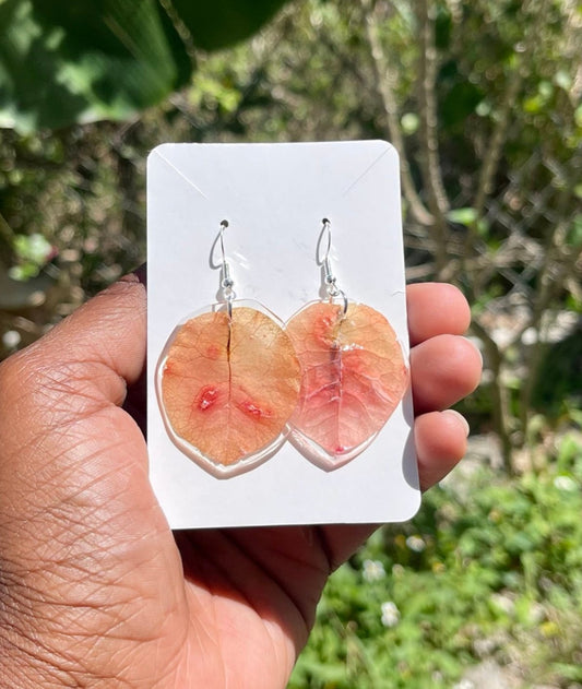 Brown Bougainvillea Dangle Earring