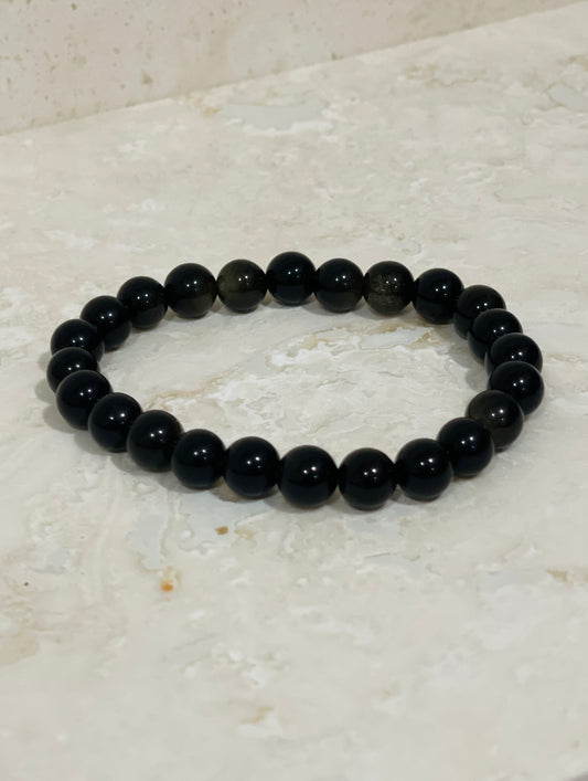 Black Onyx Agate Stone Bracelet 10mm