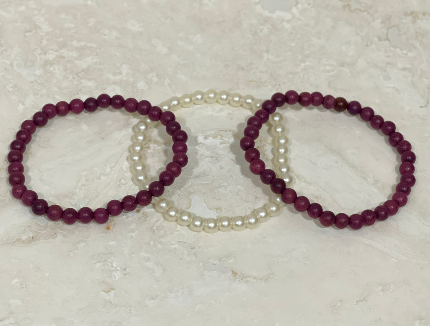 Natural Sandalwood Bead Bracelet