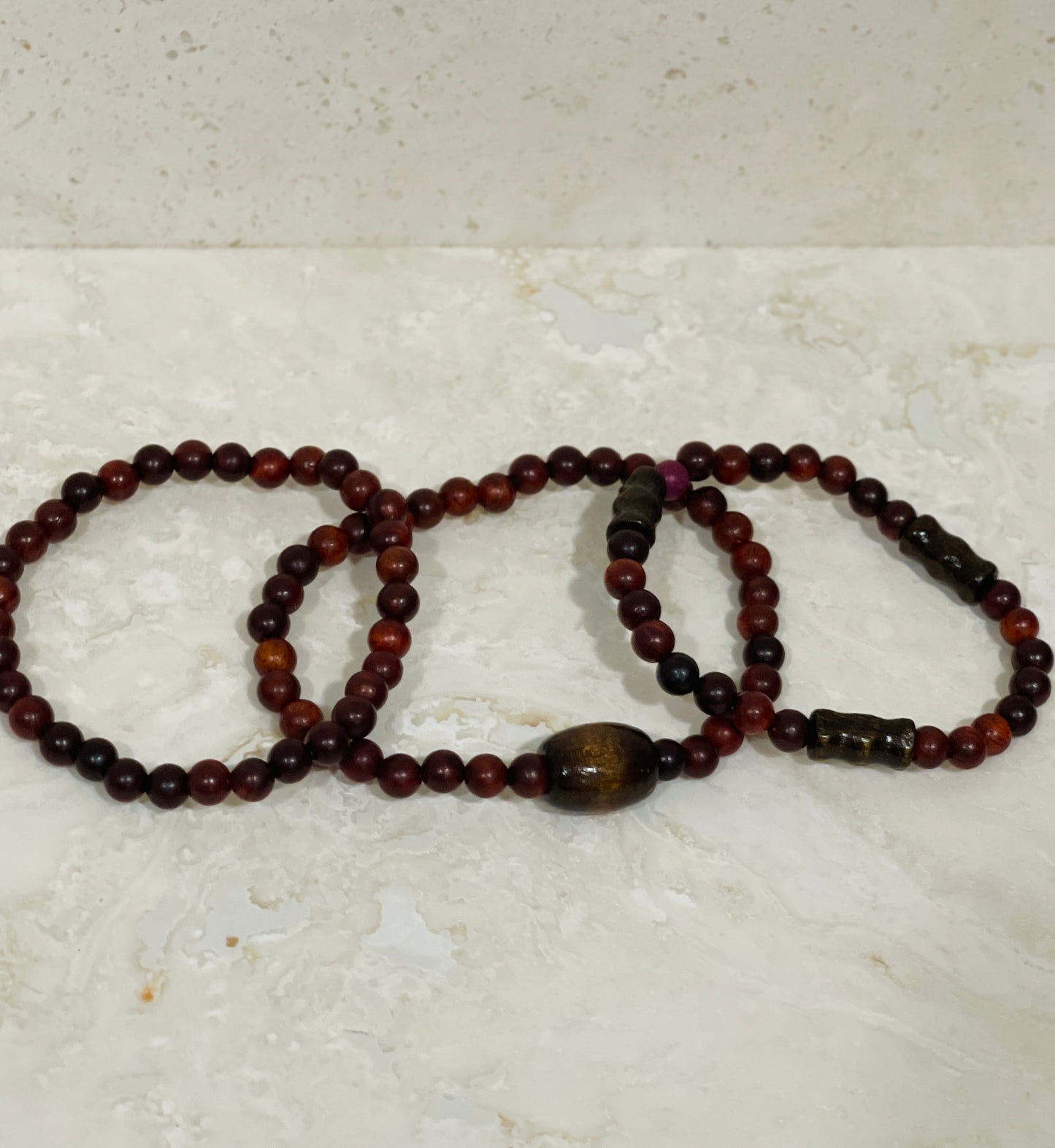 Natural Sandalwood Bead Bracelet