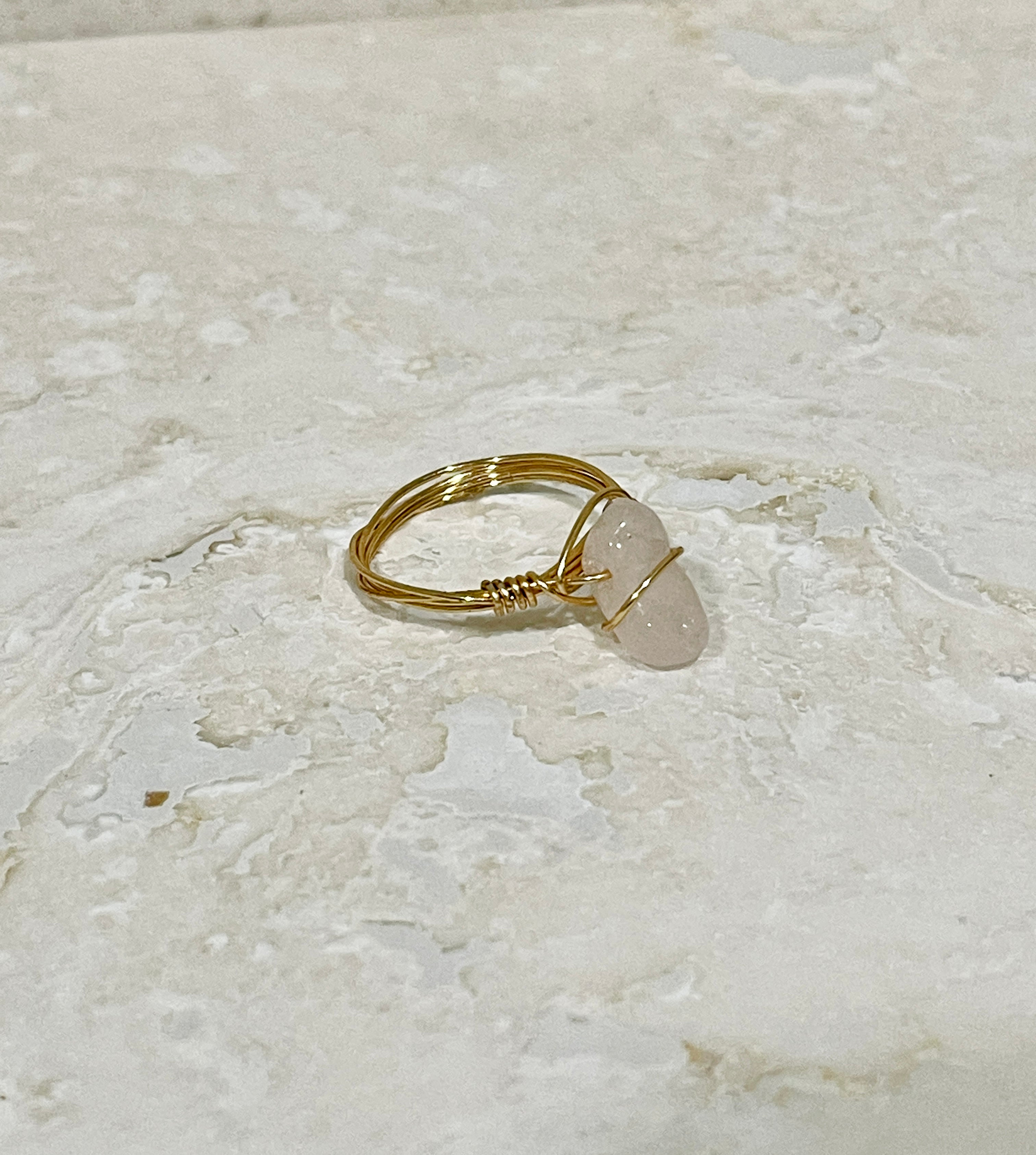Natural Chip Stone Rings