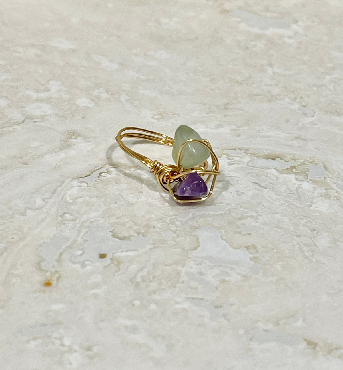 Natural Chip Stone Rings