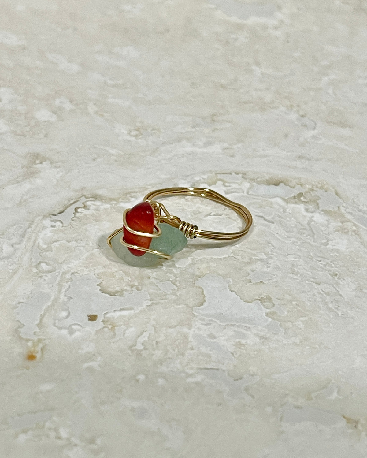 Natural Chip Stone Rings