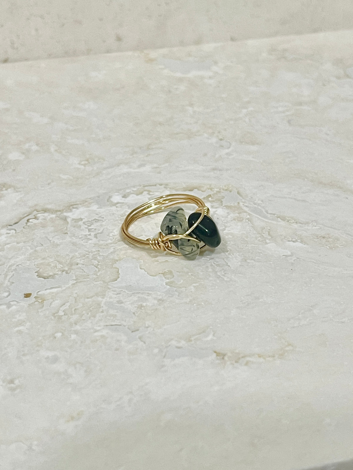Natural Chip Stone Rings