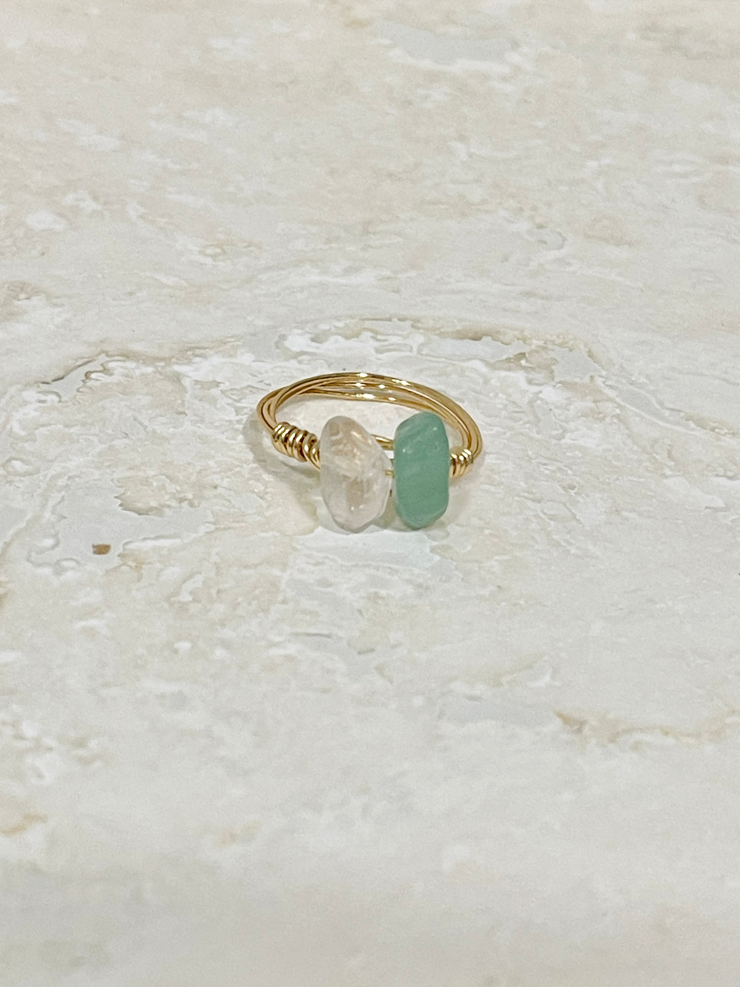 Natural Chip Stone Rings