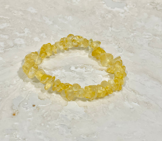 Natural Chip Yellow Stone Bracelet