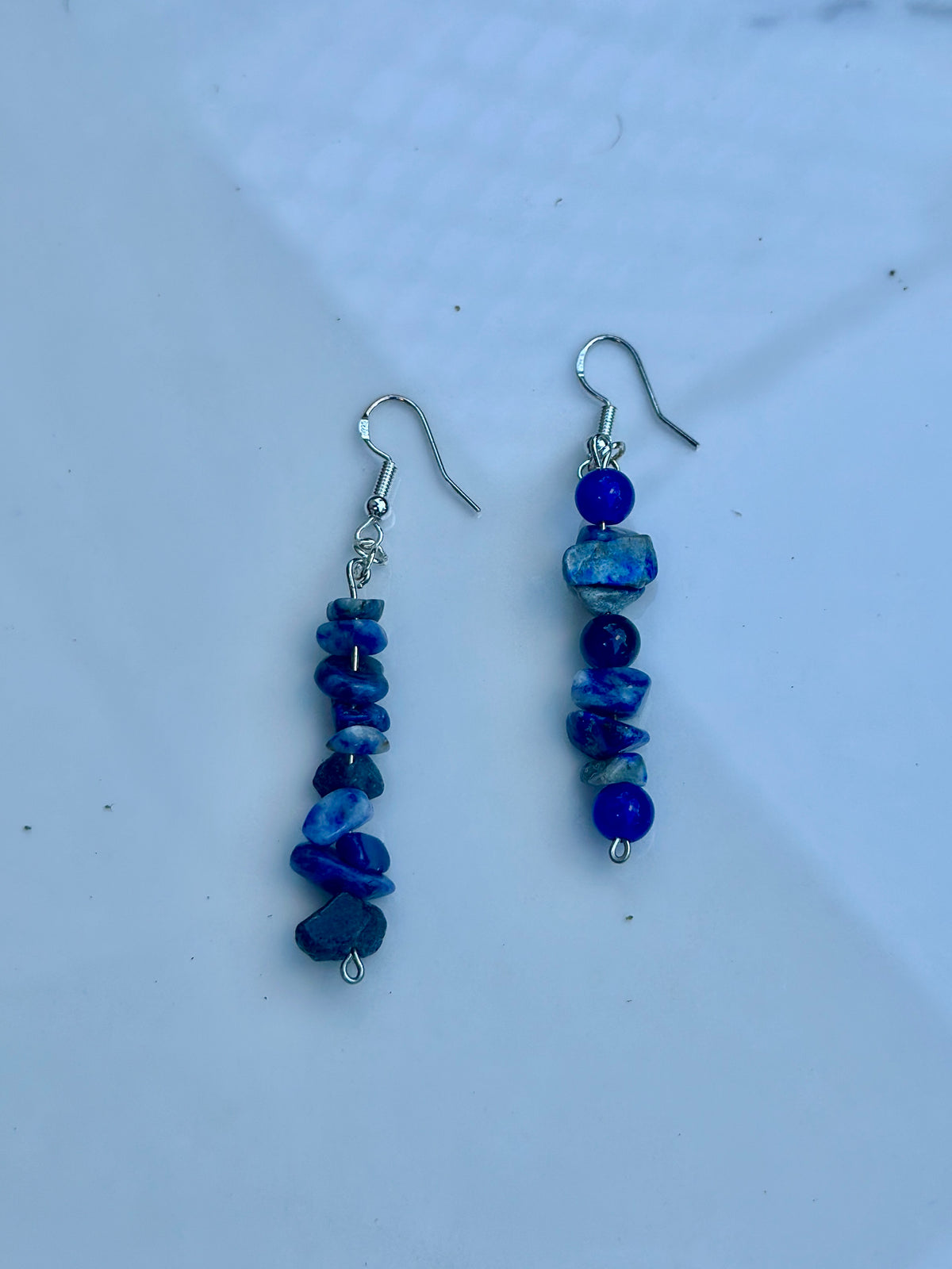 Natural Chip Stone - Drop Earring