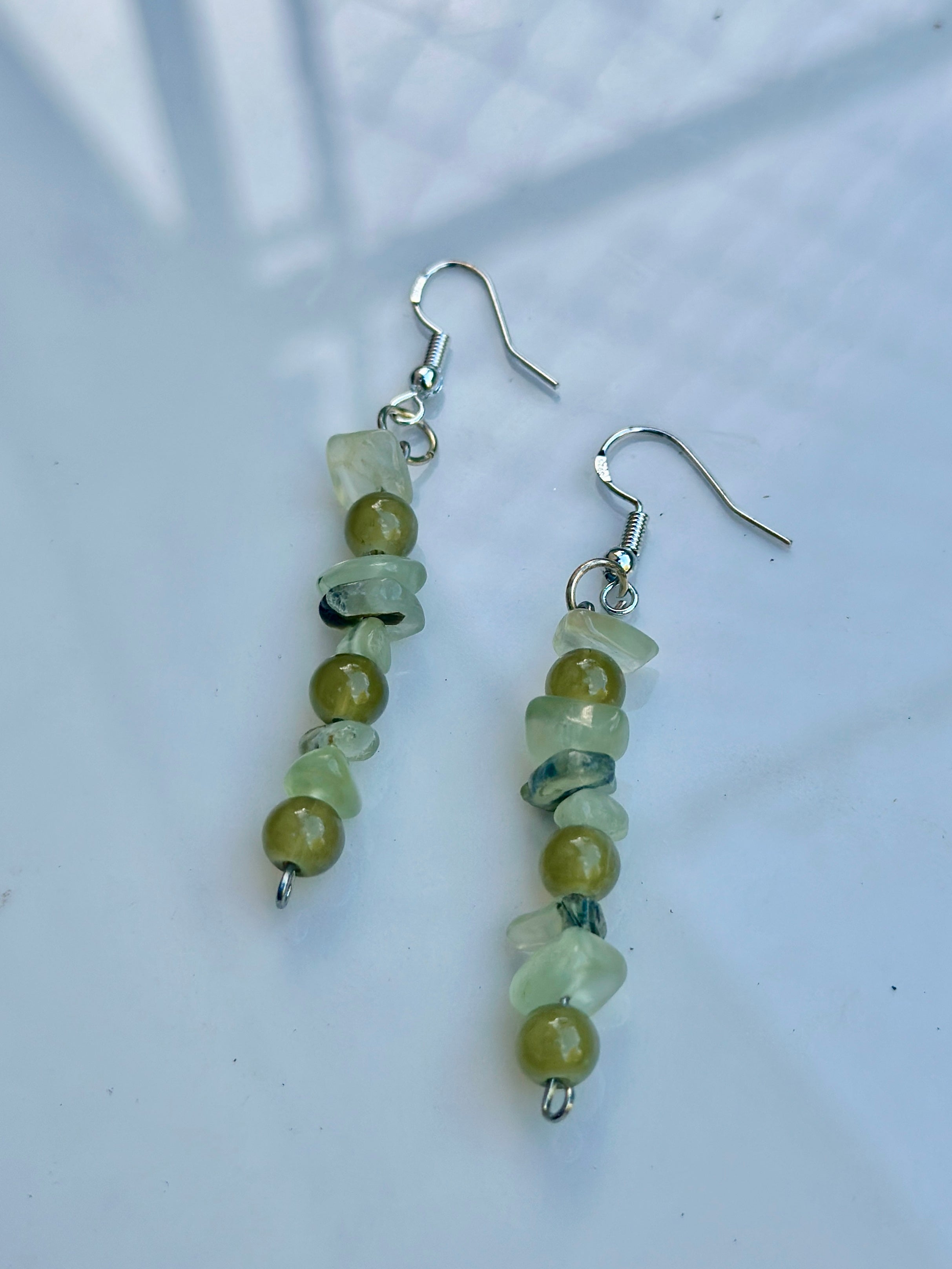 Natural Chip Stone - Drop Earring